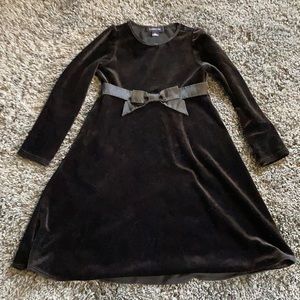 Land’s End Black Velvet Style Dress 6